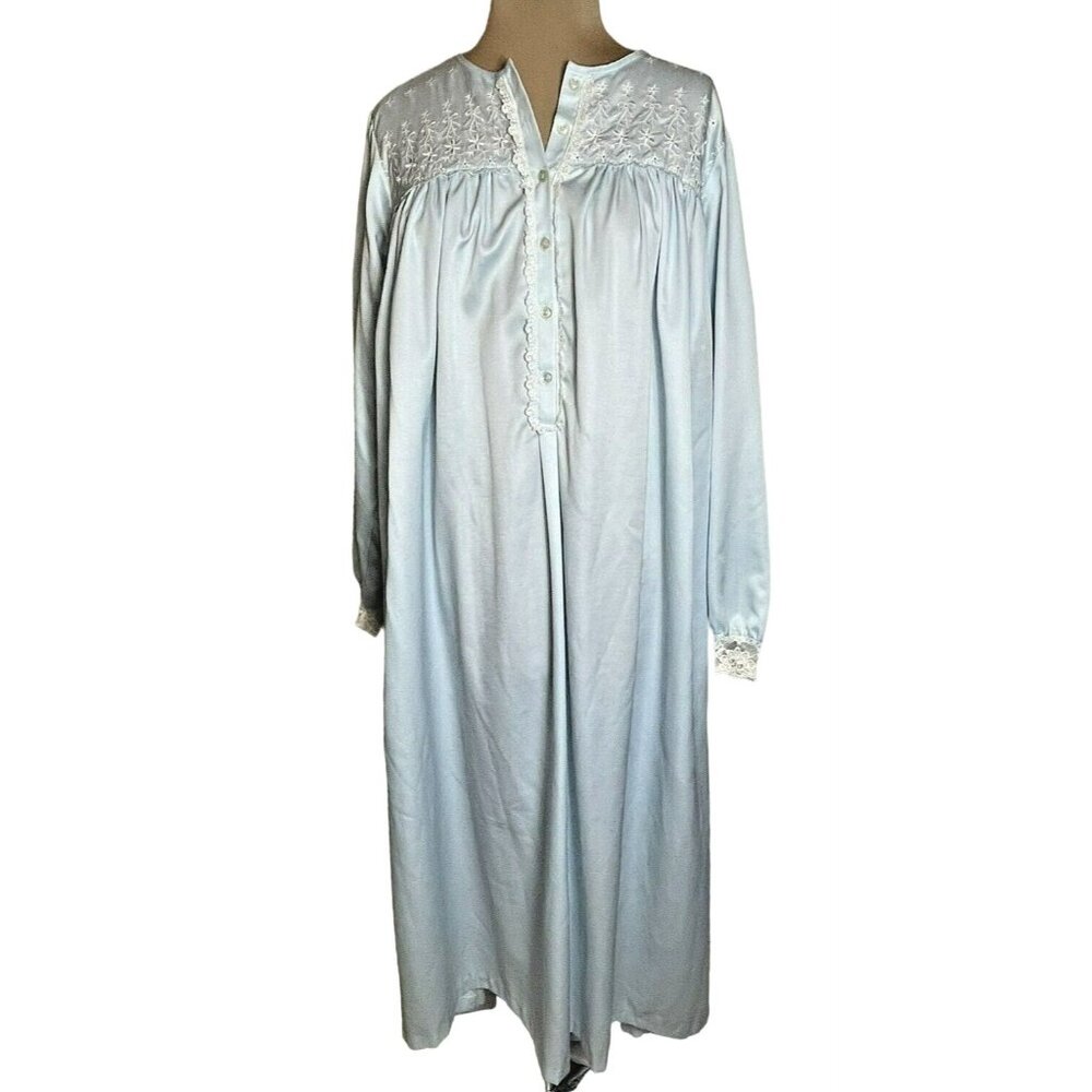 Oscar de la Renta x Neiman Marcus Vintage Light Blue Nightgown Size M